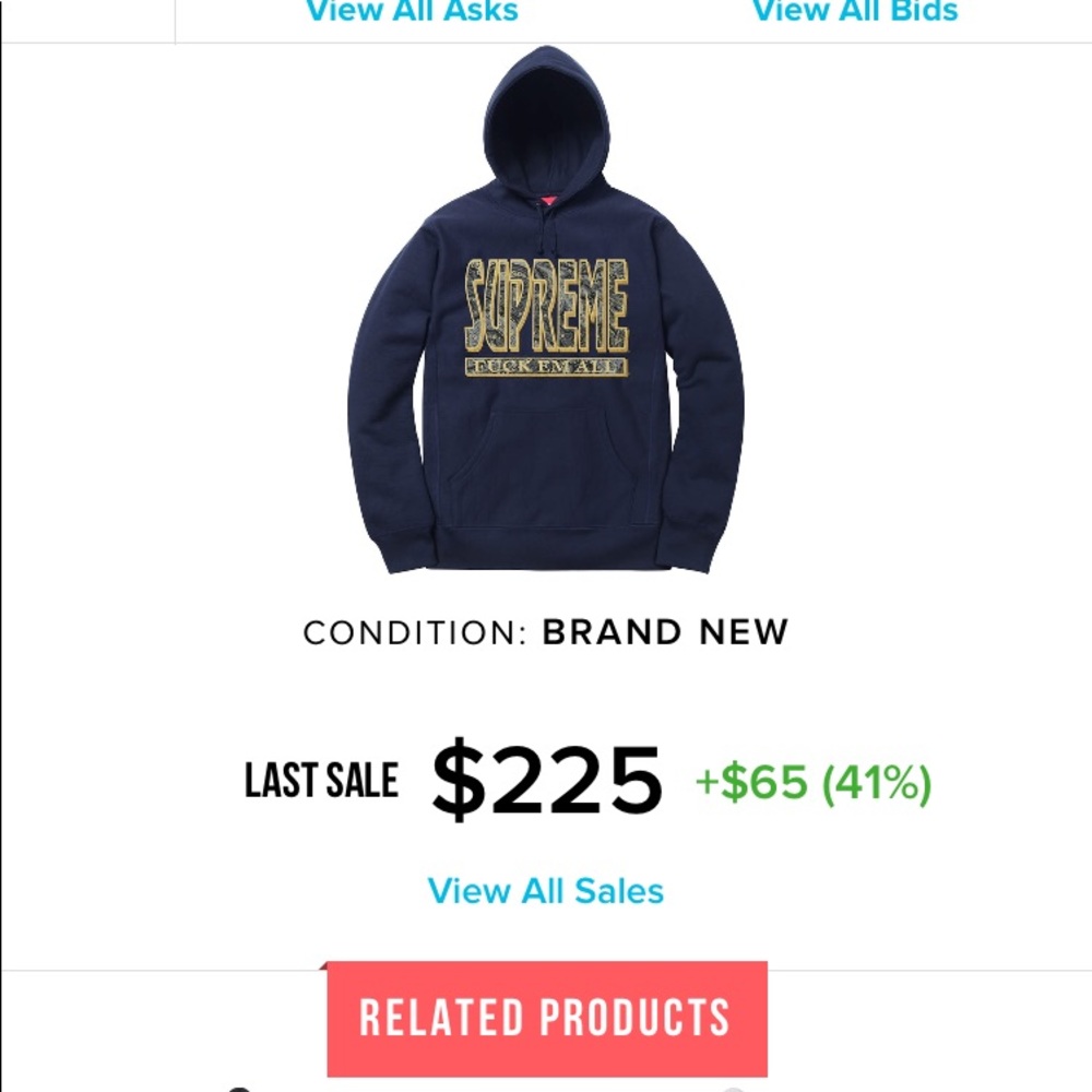 Supreme f' 'em all hoodie
